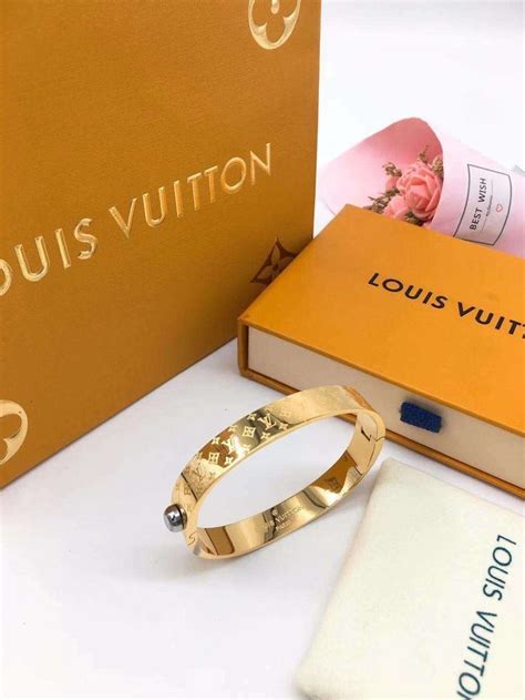 lv gold bangle|louis vuitton silver bangle.